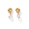 Rose Flower Gold Foil Earrings - Zafari Studio Jewelry